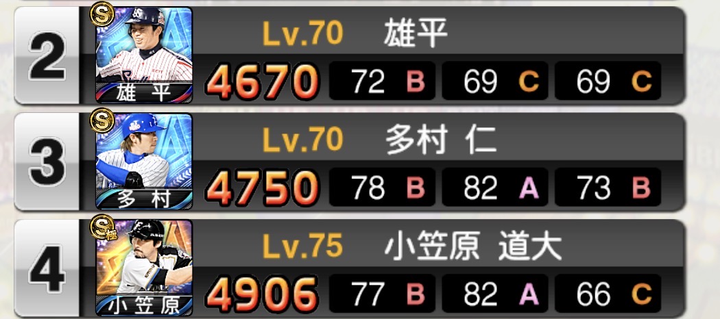 打順設定画面